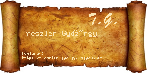 Treszler György névjegykártya